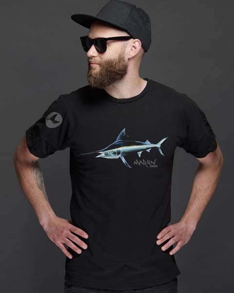 Angler T-Shirt mit Schwertfisch Motiv