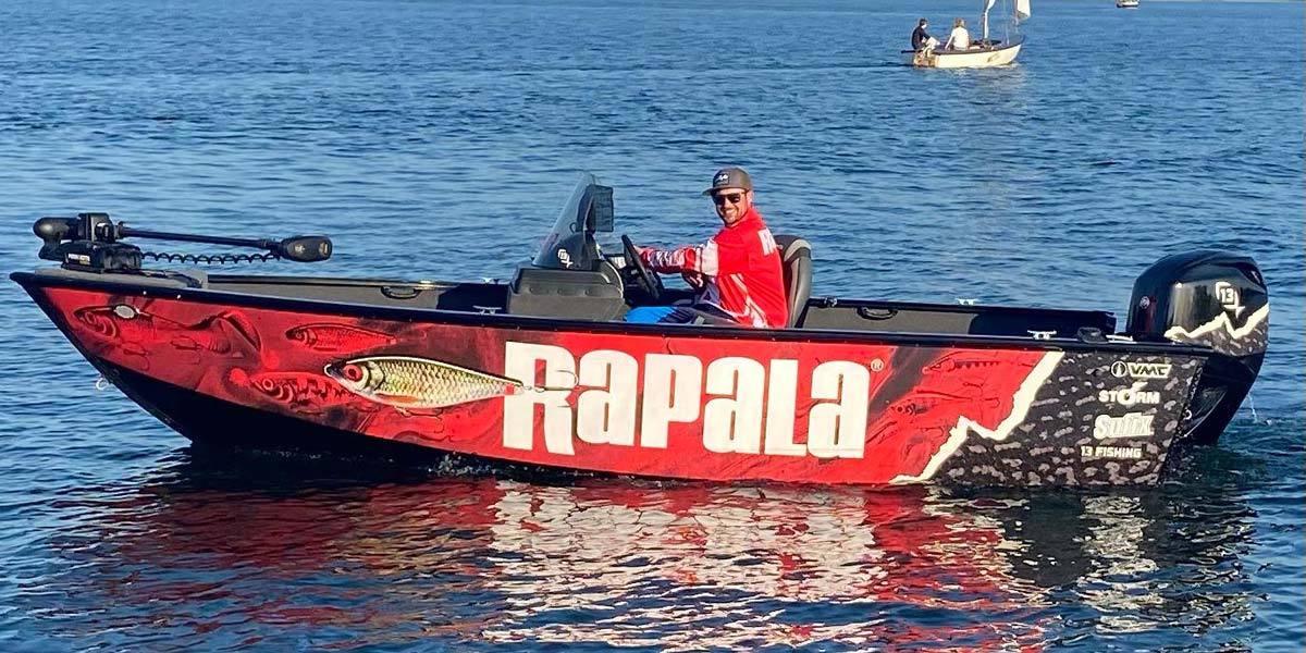 Rapala foiling on Lund boat