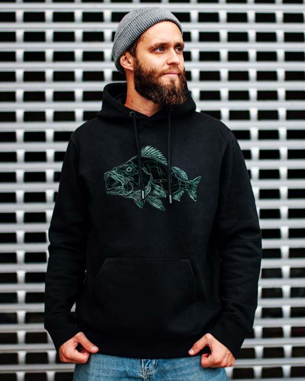 cooles Flussbarsch Motiv Pullover