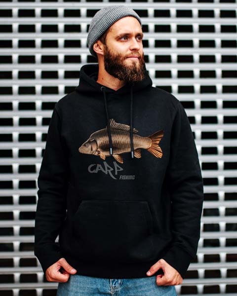 Angler Pullover mit Karpfen