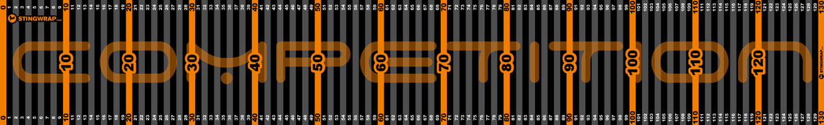 Vis meetlint met oranje stop