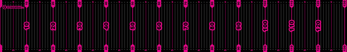 Vis meetlint met stop in roze