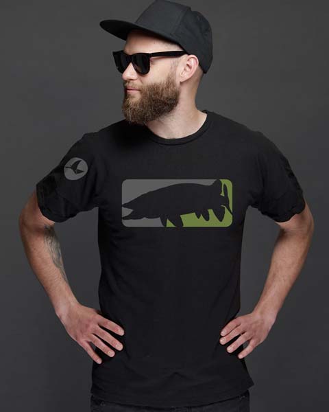 Angler T-Shirt mit modernem Hecht
