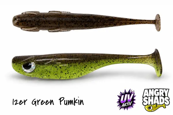 12 sztuk Angry Shad Green Pumpkin