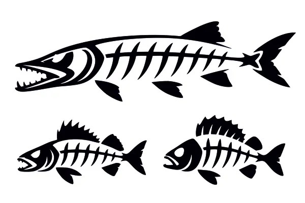 Adesivo con scheletro di pesce